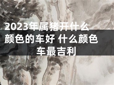 2023年属猪开什么颜色的车好 什么颜色车最吉利