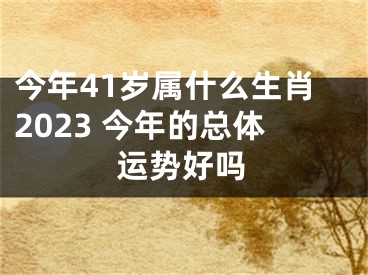 今年41岁属什么生肖2023 今年的总体运势好吗