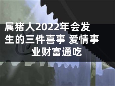 属猪人2022年会发生的三件喜事 爱情事业财富通吃