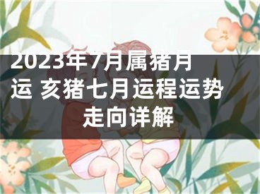 2023年7月属猪月运 亥猪七月运程运势走向详解