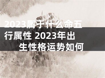 2023属于什么命五行属性 2023年出生性格运势如何