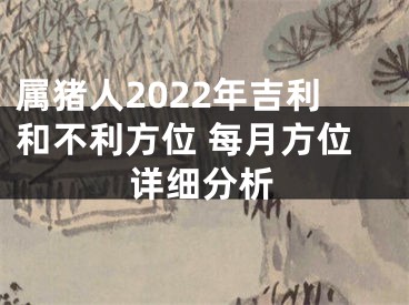 属猪人2022年吉利和不利方位 每月方位详细分析