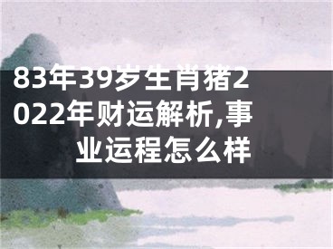 83年39岁生肖猪2022年财运解析,事业运程怎么样