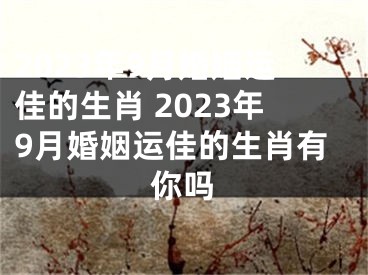 2023年9月婚姻运佳的生肖 2023年9月婚姻运佳的生肖有你吗