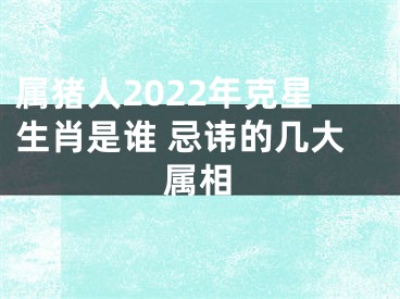 属猪人2022年克星生肖是谁 忌讳的几大属相