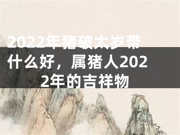 2022年猪破太岁带什么好，属猪人2022年的吉祥物