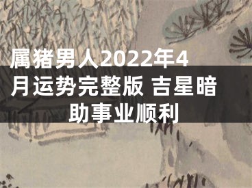 属猪男人2022年4月运势完整版 吉星暗助事业顺利