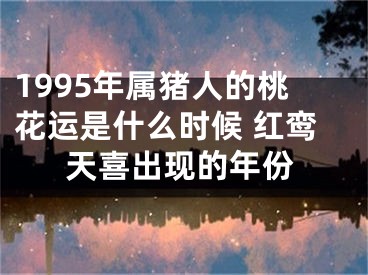 1995年属猪人的桃花运是什么时候 红鸾天喜出现的年份