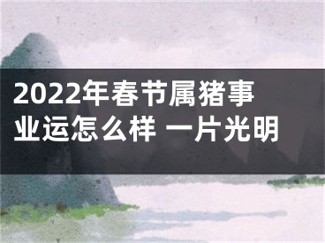 2022年春节属猪事业运怎么样 一片光明