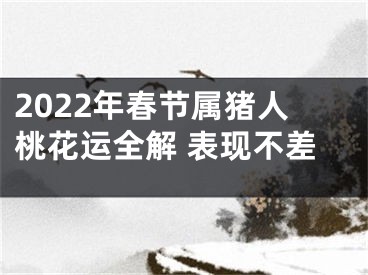 2022年春节属猪人桃花运全解 表现不差