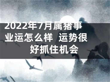 2022年7月属猪事业运怎么样  运势很好抓住机会