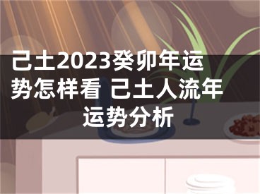 己土2023癸卯年运势怎样看 己土人流年运势分析