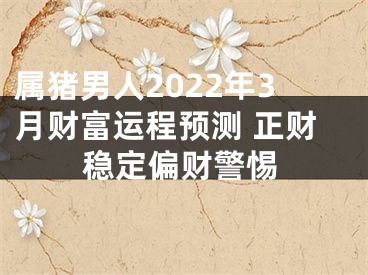 属猪男人2022年3月财富运程预测 正财稳定偏财警惕