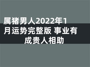 属猪男人2022年1月运势完整版 事业有成贵人相助