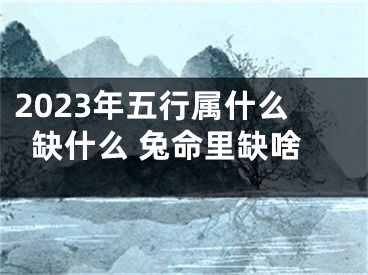 2023年五行属什么缺什么 兔命里缺啥