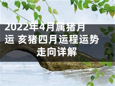 2022年4月属猪月运 亥猪四月运程运势走向详解