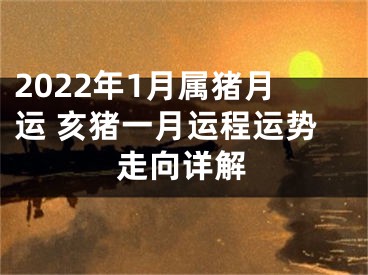 2022年1月属猪月运 亥猪一月运程运势走向详解