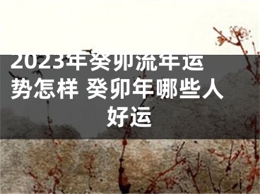 2023年癸卯流年运势怎样 癸卯年哪些人好运