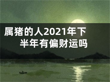 属猪的人2021年下半年有偏财运吗