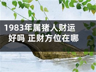 1983年属猪人财运好吗 正财方位在哪