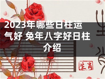 2023年哪些日柱运气好 兔年八字好日柱介绍