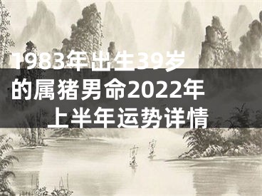 1983年出生39岁的属猪男命2022年上半年运势详情