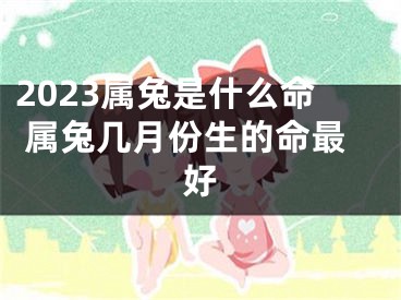 2023属兔是什么命 属兔几月份生的命最好