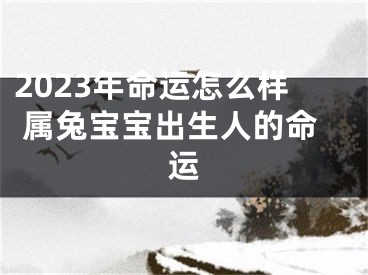 2023年命运怎么样 属兔宝宝出生人的命运