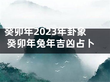 癸卯年2023年卦象 癸卯年兔年吉凶占卜