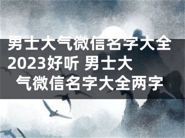 男士大气微信名字大全2023好听 男士大气微信名字大全两字