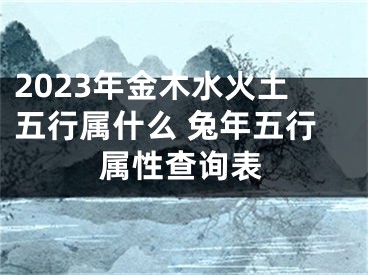 2023年金木水火土五行属什么 兔年五行属性查询表