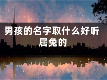 男孩的名字取什么好听属兔的