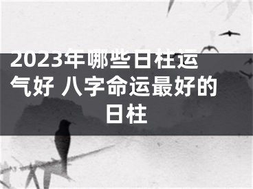 2023年哪些日柱运气好 八字命运最好的日柱