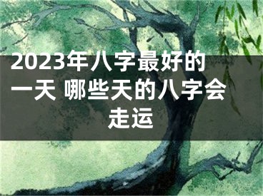 2023年八字最好的一天 哪些天的八字会走运