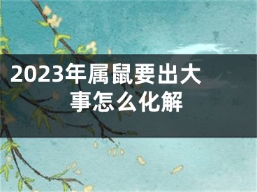 2023年属鼠要出大事怎么化解