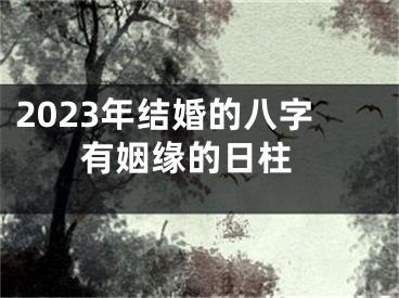 2023年结婚的八字 有姻缘的日柱