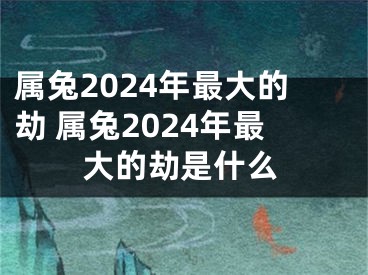 属兔2024年最大的劫 属兔2024年最大的劫是什么