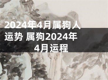 2024年4月属狗人运势 属狗2024年4月运程