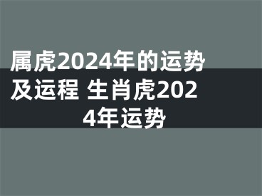 属虎2024年的运势及运程 生肖虎2024年运势