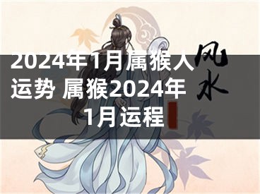 2024年1月属猴人运势 属猴2024年1月运程