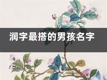 润字最搭的男孩名字