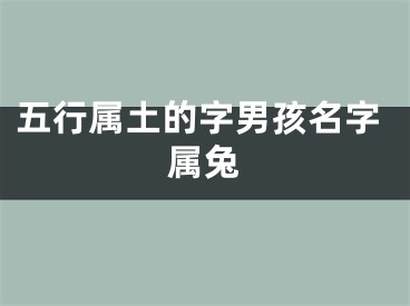 五行属土的字男孩名字属兔