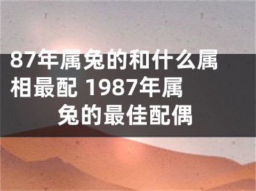 87年属兔的和什么属相最配 1987年属兔的最佳配偶