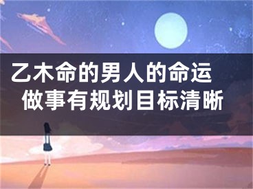 乙木命的男人的命运 做事有规划目标清晰