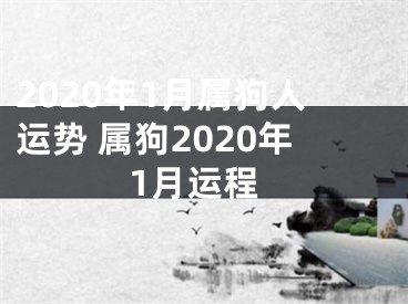 2020年1月属狗人运势 属狗2020年1月运程