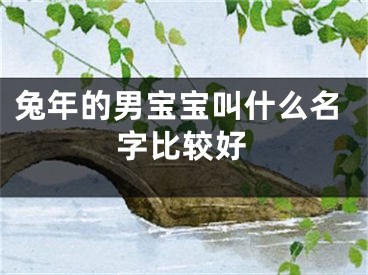 兔年的男宝宝叫什么名字比较好