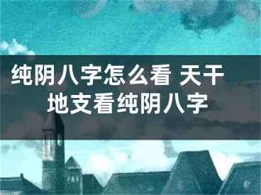 纯阴八字怎么看 天干地支看纯阴八字