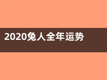 2020兔人全年运势