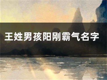 王姓男孩阳刚霸气名字