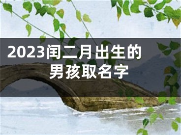 2023闰二月出生的男孩取名字